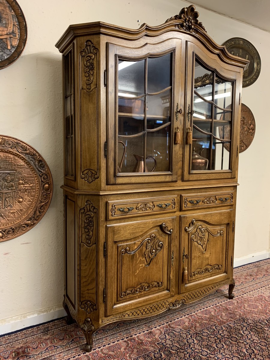 Outstanding Quality French Carve Oak Glazed Dresser/cabinet/cupboard Circa 1930 - Now Sold - Image 4