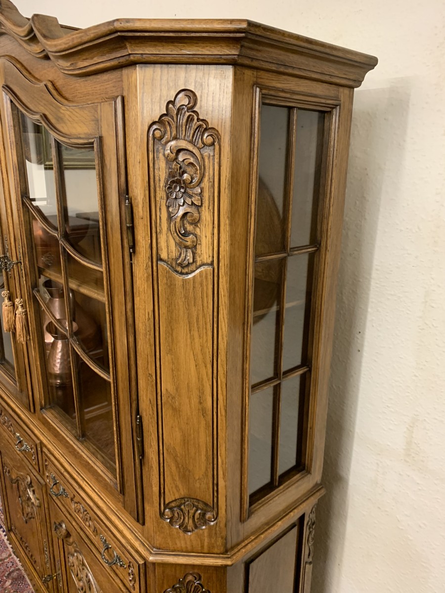 Outstanding Quality French Carve Oak Glazed Dresser/cabinet/cupboard Circa 1930 - Now Sold - Image 5