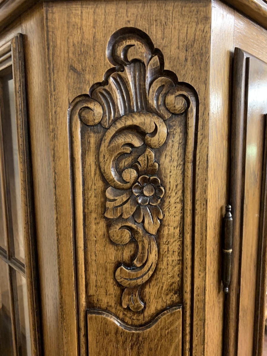 Outstanding Quality French Carve Oak Glazed Dresser/cabinet/cupboard Circa 1930 - Now Sold - Image 9