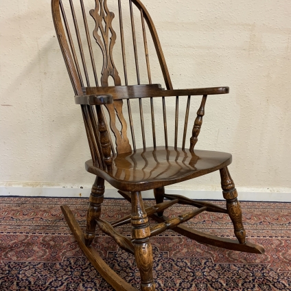 Outstanding Quality Oak Spindle Back Rocking Chair - Now Sold