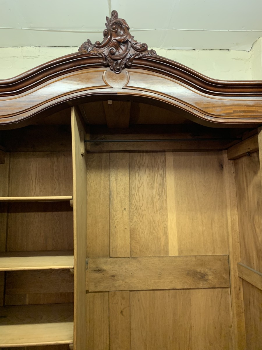 Antique French Carved Mahogany Double Mirrored Door Armoire/wardrobe Circa 1890 - Now Sold - Image 8