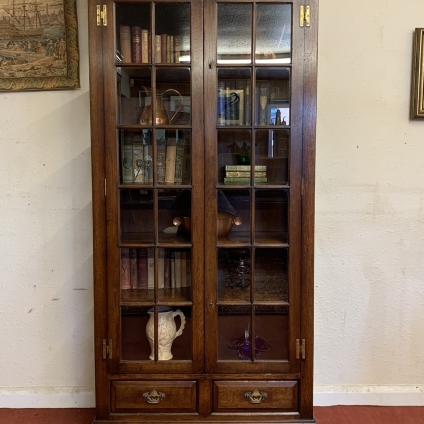Outstanding Quality Oak Titchmarsh & Goodwin Bookcase/dispaly Cabinet (d) - Now Sold