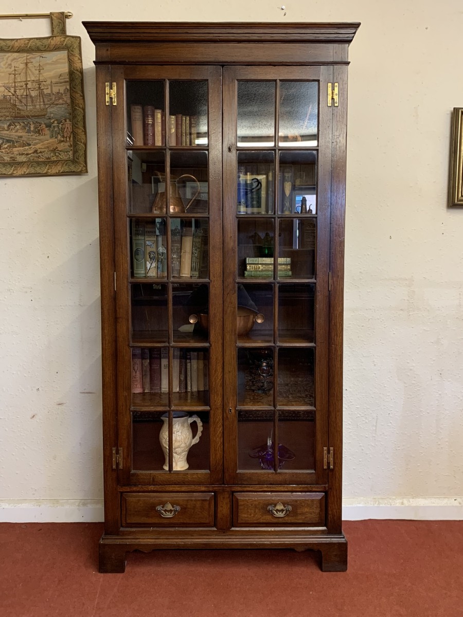 Outstanding Quality Oak Titchmarsh & Goodwin Bookcase/dispaly Cabinet (d) - Now Sold - Image 12