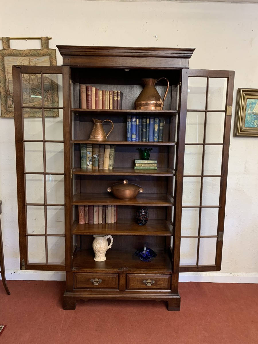 Outstanding Quality Oak Titchmarsh & Goodwin Bookcase/dispaly Cabinet (d) - Now Sold - Image 14
