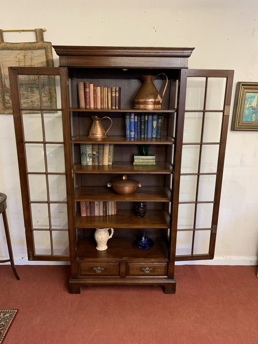 Outstanding Quality Oak Titchmarsh & Goodwin Bookcase/dispaly Cabinet (d) - Now Sold - Image 16