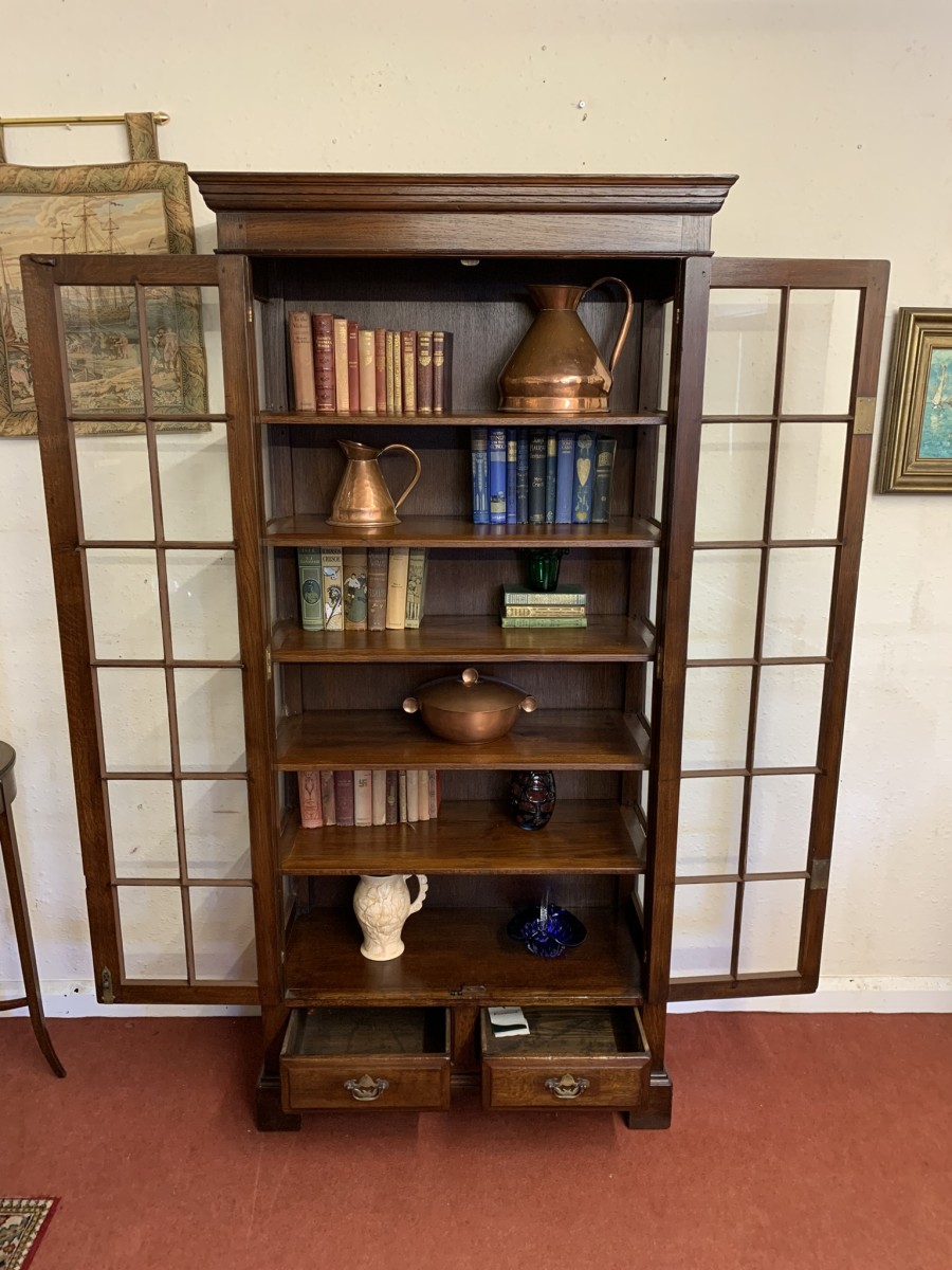 Outstanding Quality Oak Titchmarsh & Goodwin Bookcase/dispaly Cabinet (d) - Now Sold - Image 17