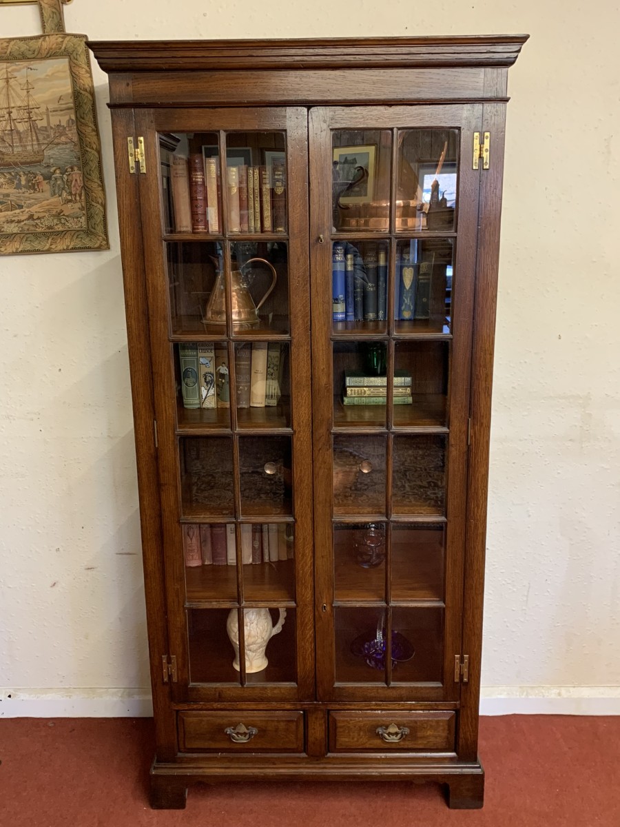 Outstanding Quality Oak Titchmarsh & Goodwin Bookcase/dispaly Cabinet (d) - Now Sold - Image 2