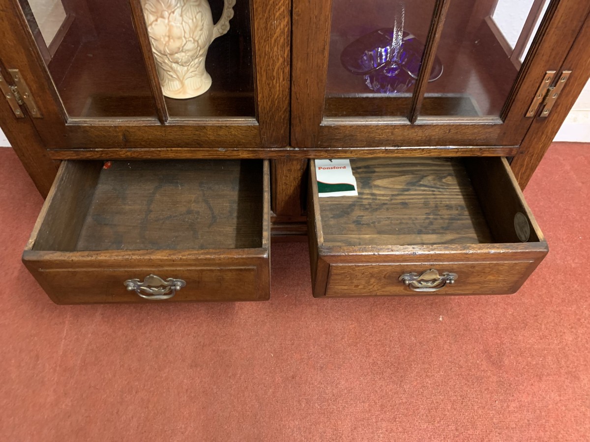 Outstanding Quality Oak Titchmarsh & Goodwin Bookcase/dispaly Cabinet (d) - Now Sold - Image 25