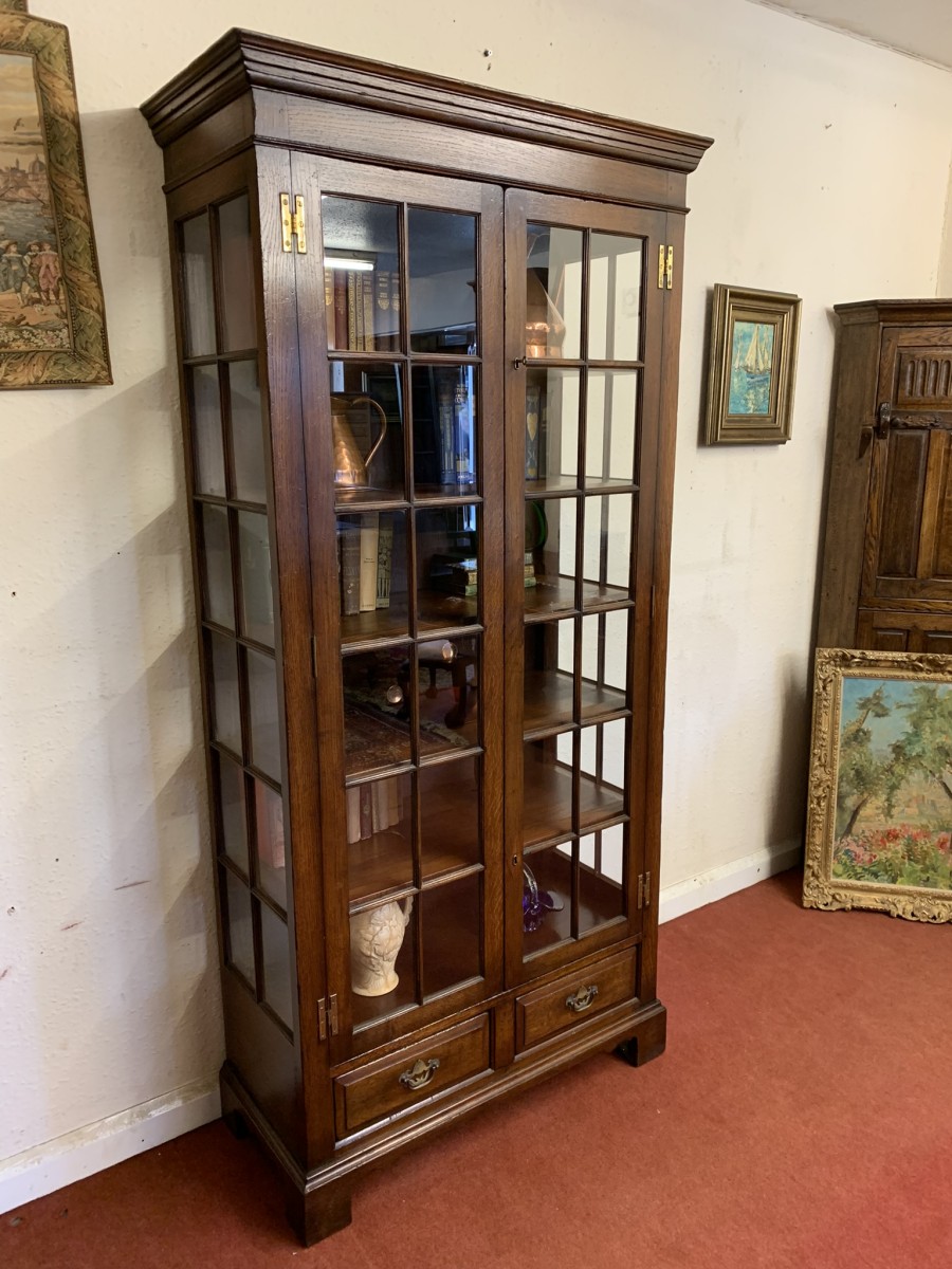 Outstanding Quality Oak Titchmarsh & Goodwin Bookcase/dispaly Cabinet (d) - Now Sold - Image 7