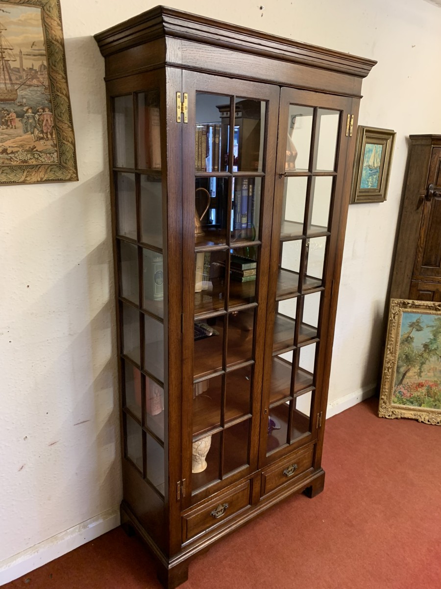 Outstanding Quality Oak Titchmarsh & Goodwin Bookcase/dispaly Cabinet (d) - Now Sold - Image 8