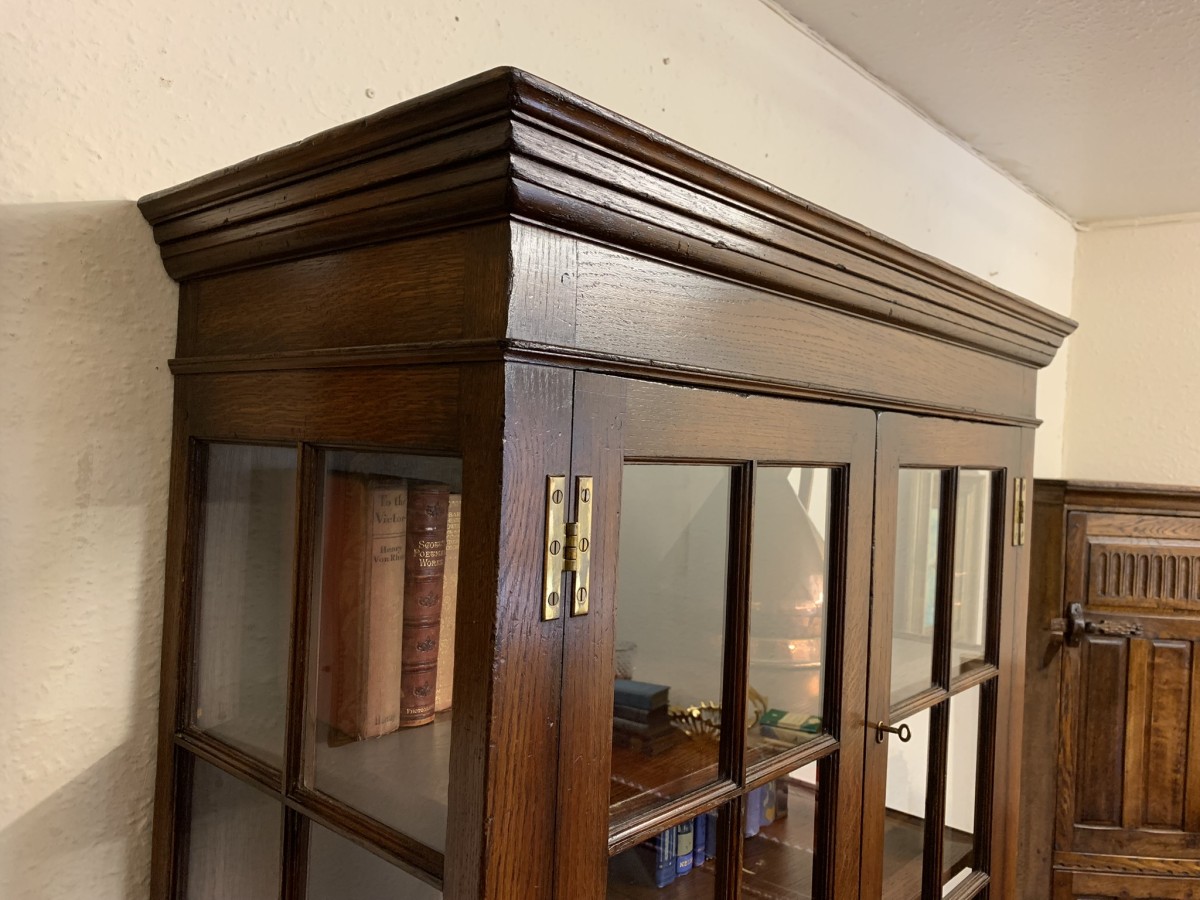 Outstanding Quality Oak Titchmarsh & Goodwin Bookcase/dispaly Cabinet (d) - Now Sold - Image 9