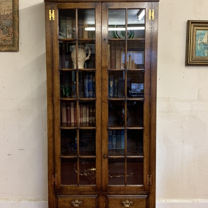 Fabulous Quality Oak Titchmarsh & Goodwin Bookcase/display Cabinet (l) - Now Sold