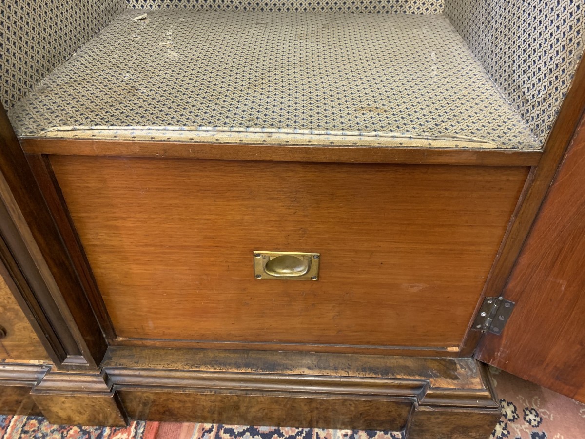 Stunning Burr Walnut Victorian Mirror Door Wardrobe - Now Sold - Image 15