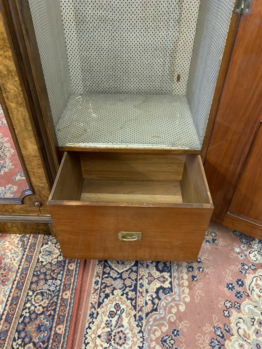 Stunning Burr Walnut Victorian Mirror Door Wardrobe - Now Sold - Image 16