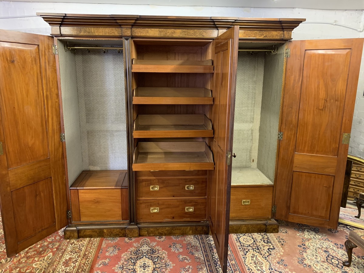 Stunning Burr Walnut Victorian Mirror Door Wardrobe - Now Sold - Image 26