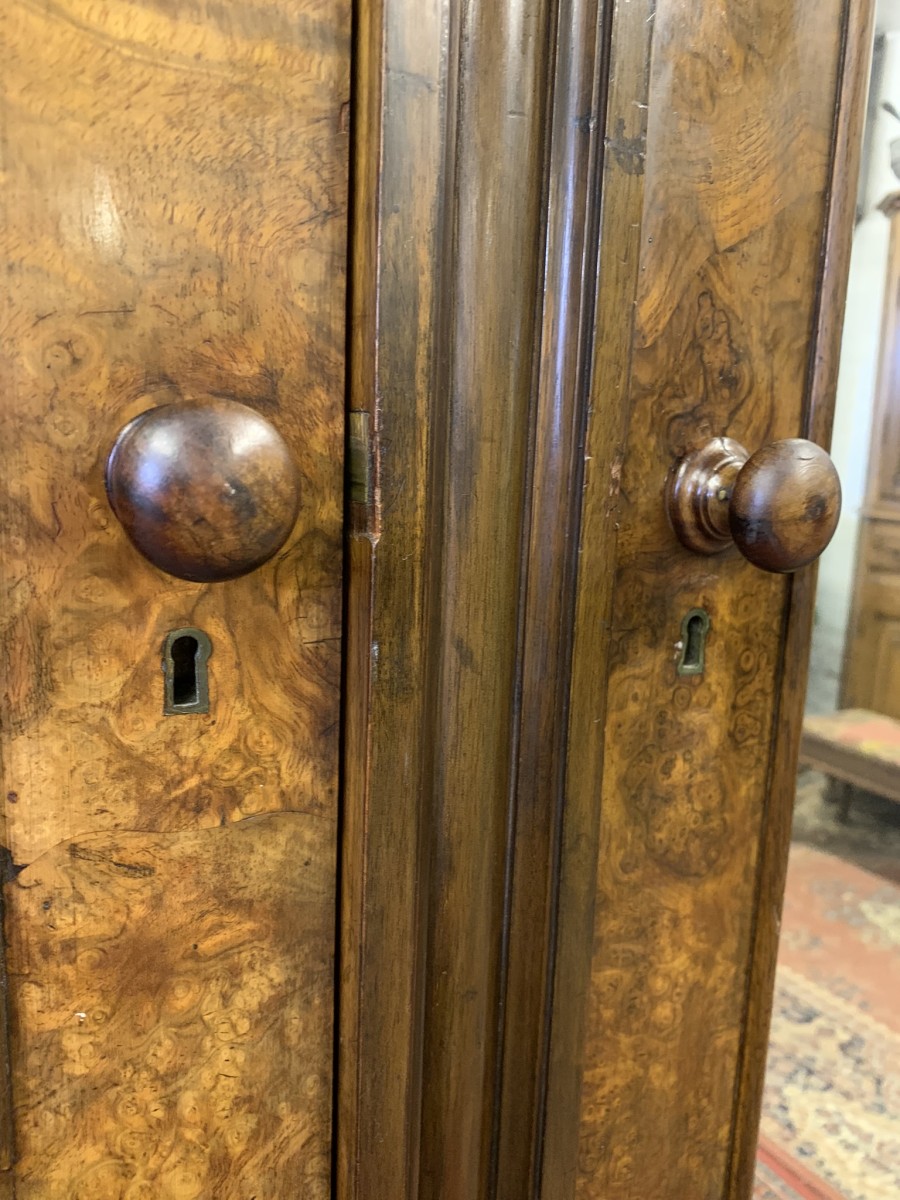 Stunning Burr Walnut Victorian Mirror Door Wardrobe - Now Sold - Image 31