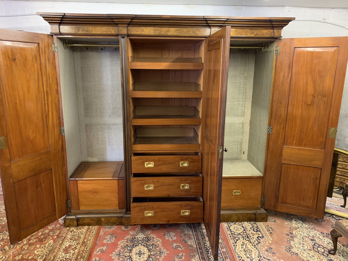 Stunning Burr Walnut Victorian Mirror Door Wardrobe - Now Sold - Image 33
