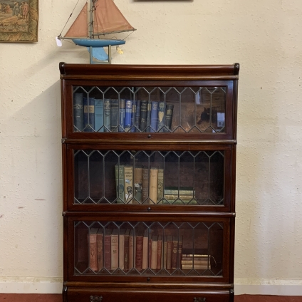 Fantastic Antique Mahogany Globe Wernicke Lawyersstacking Bookcase Circa 1910
