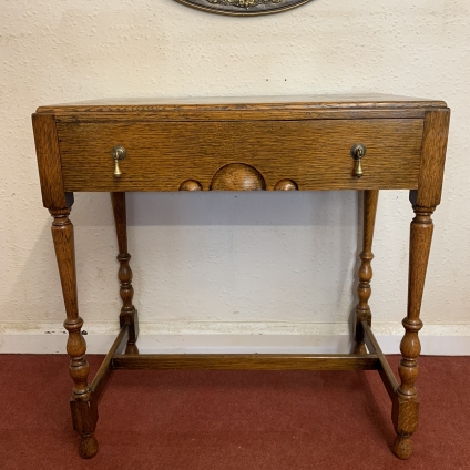 Antique Oak Single Drawer Side Table/hall Table Circa 1930 - Now Sold