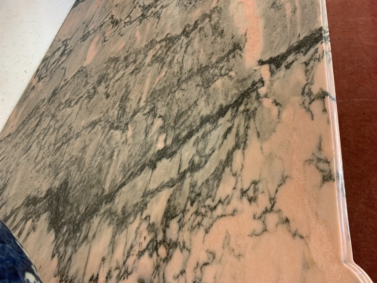 French Shaped Marquetry Inlaid Walnut & Ormolu Marble Top Credenza/sideboard - Image 23