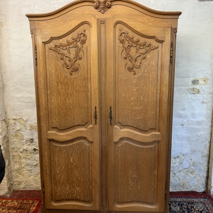 Fantastic Quality French Carved Oak Two-door Armoire/wardrobe - Now Sold