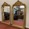 Stunning Pair Of Large Carved Gilt Mirrors - Image 2