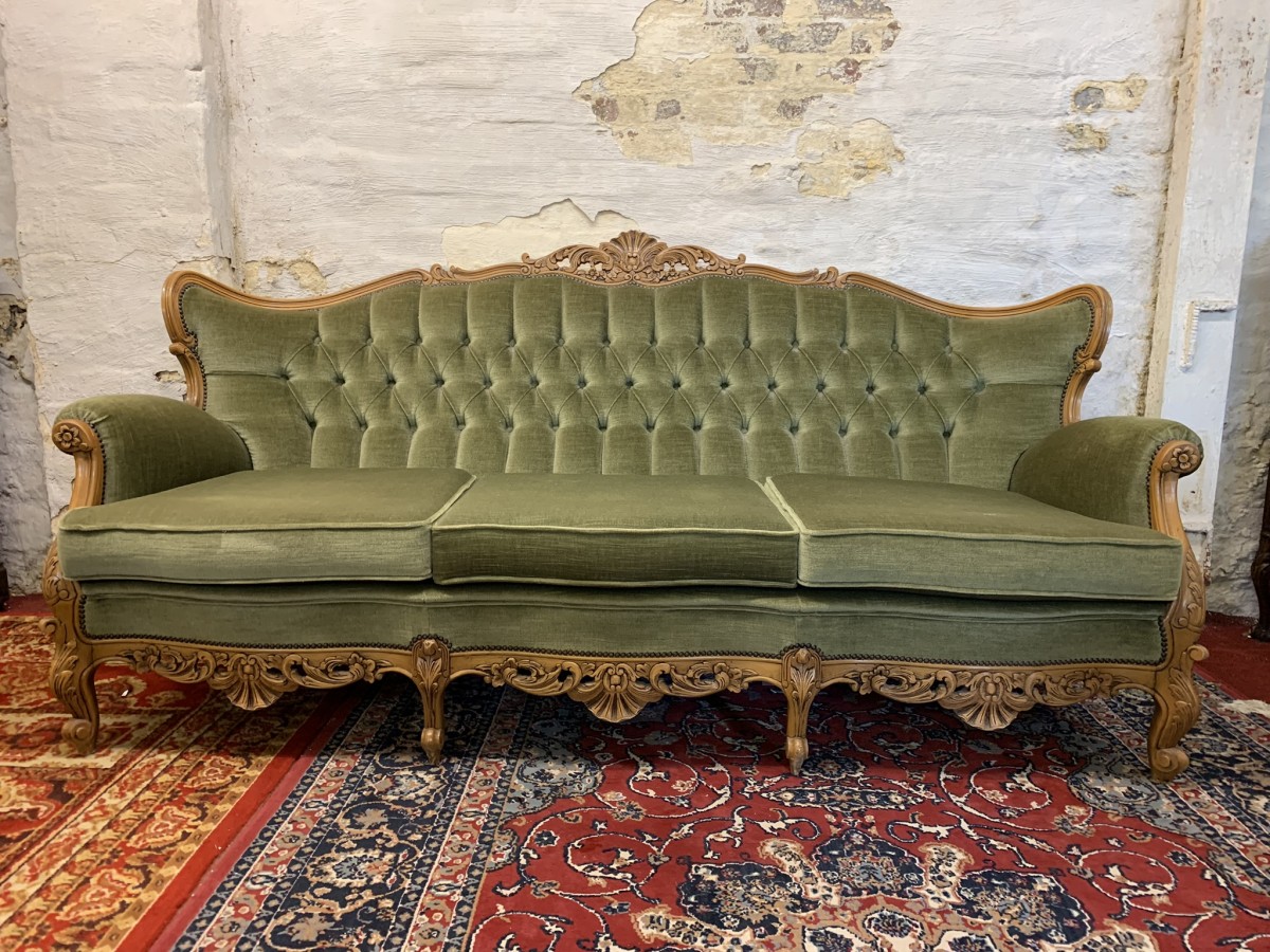 Fabulous Outstanding Quality French Carved Oak Sofa & Two Armchairs - Image 10