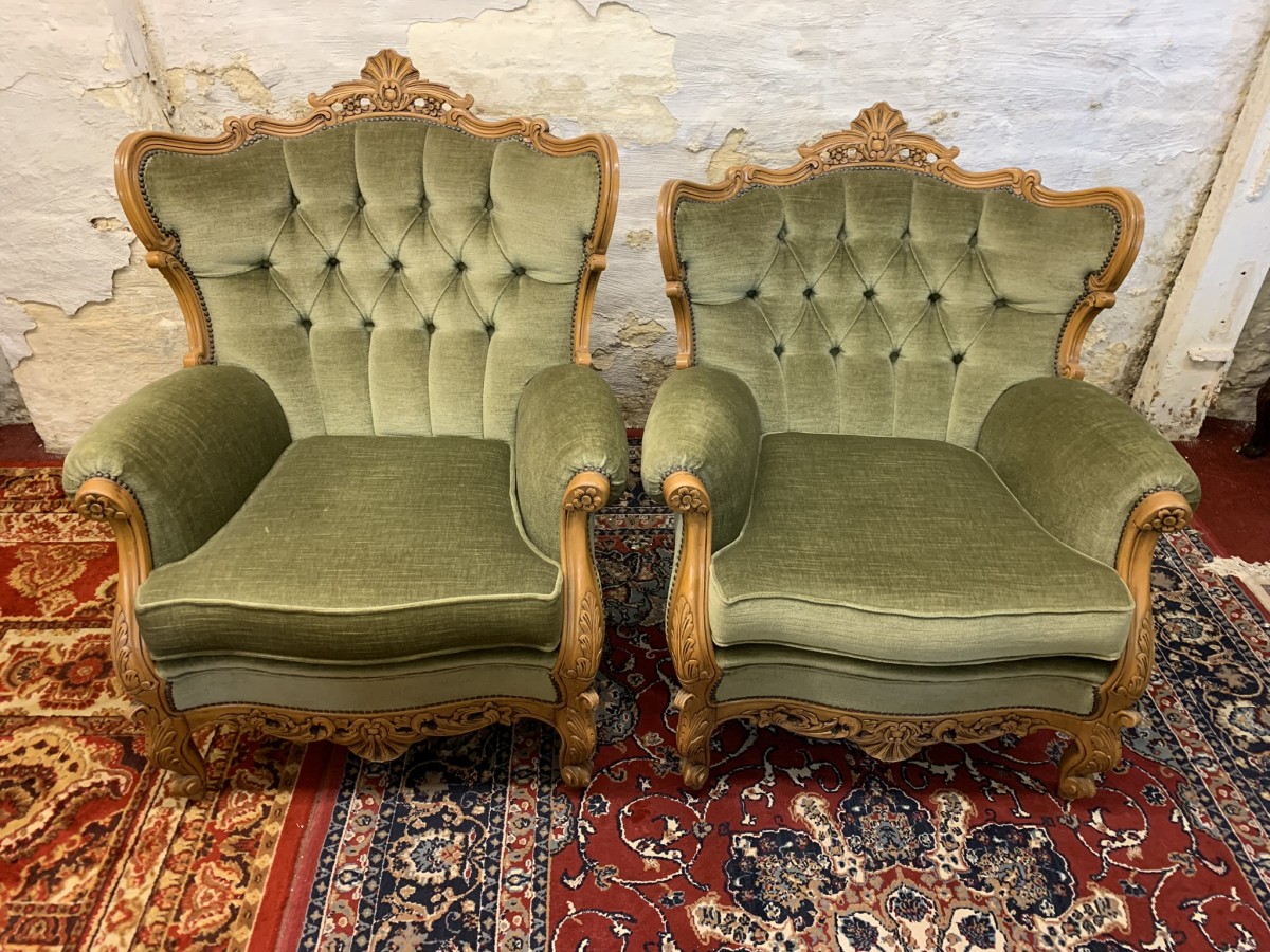 Fabulous Outstanding Quality French Carved Oak Sofa & Two Armchairs - Image 11