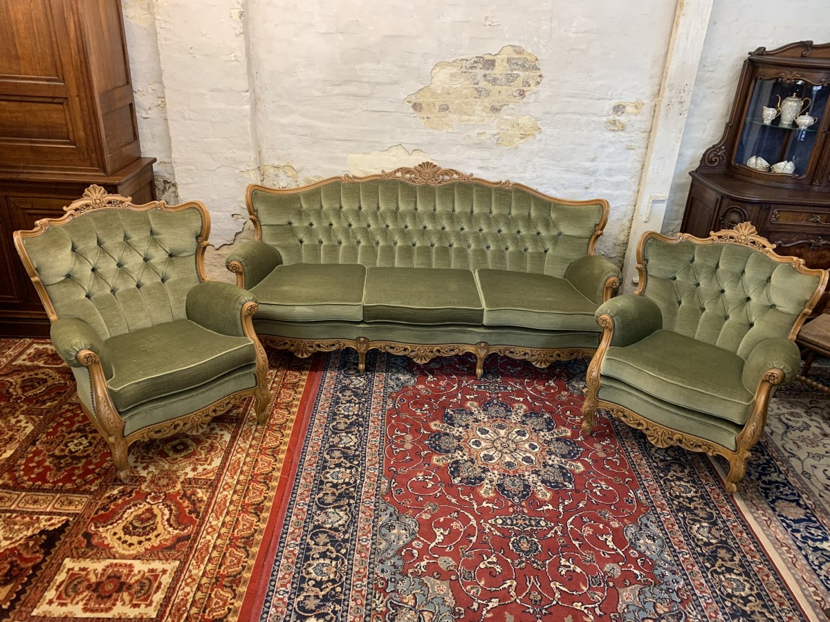 Fabulous Outstanding Quality French Carved Oak Sofa & Two Armchairs - Image 18
