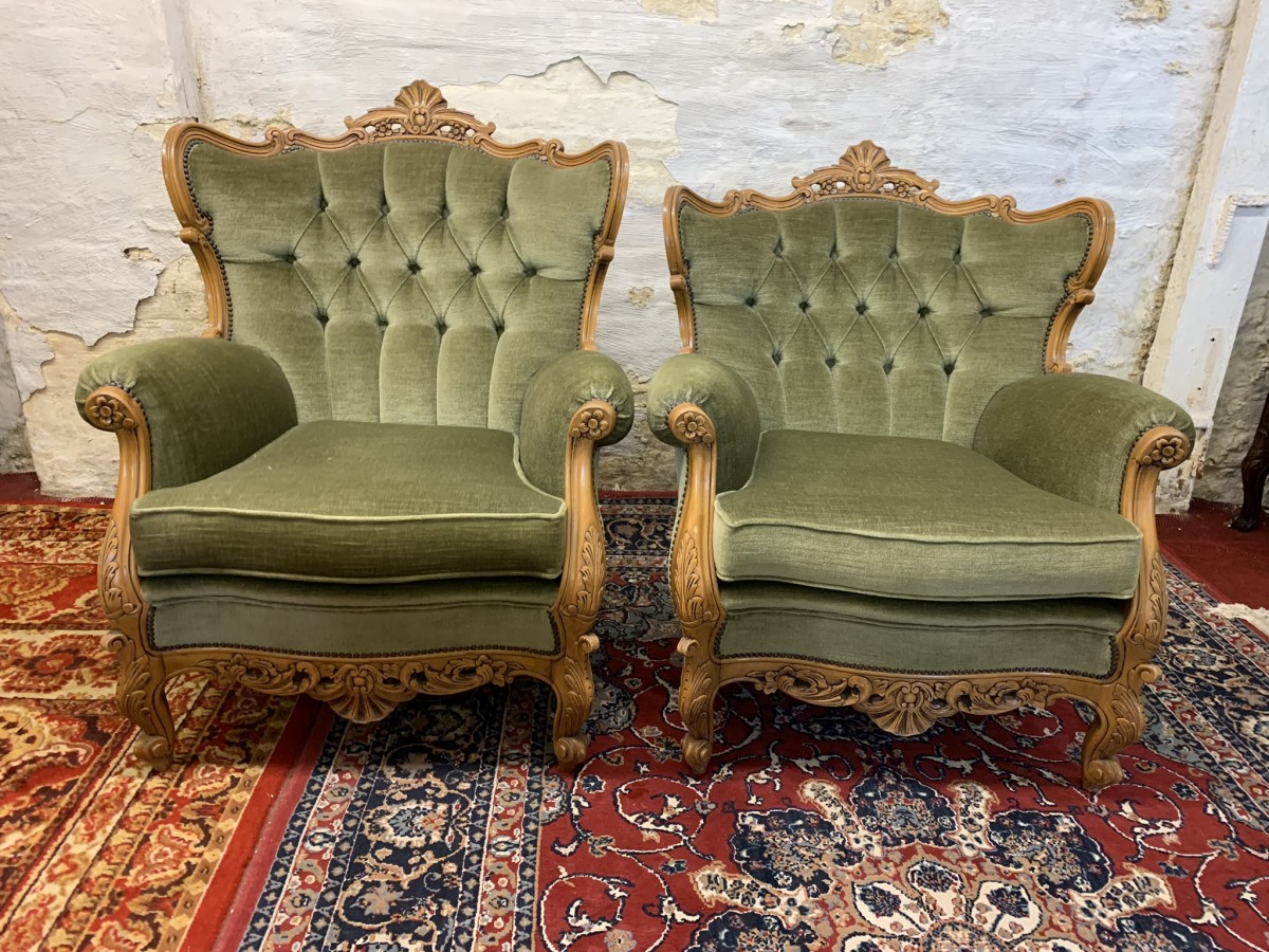 Fabulous Outstanding Quality French Carved Oak Sofa & Two Armchairs - Image 19