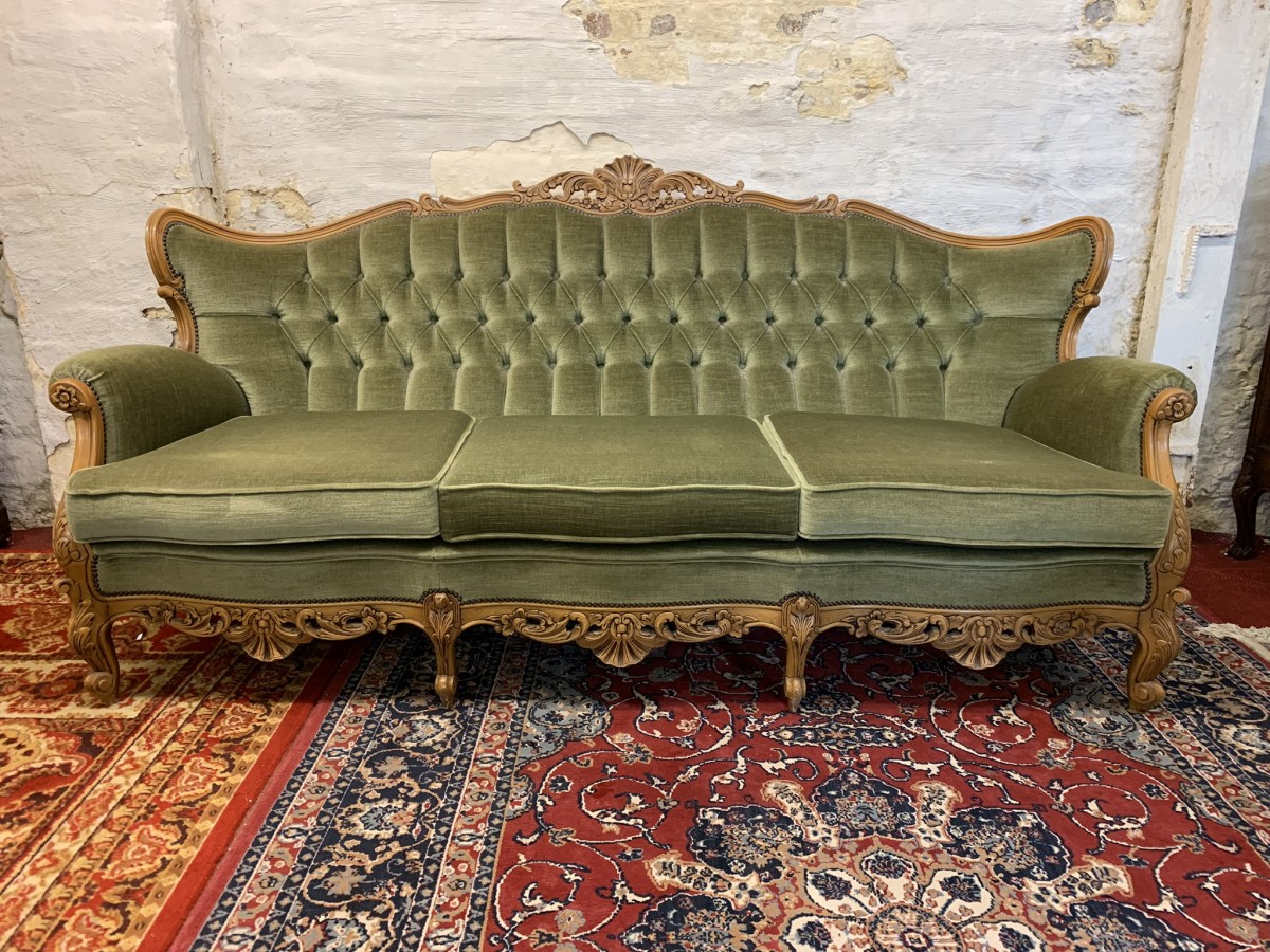 Fabulous Outstanding Quality French Carved Oak Sofa & Two Armchairs - Image 8