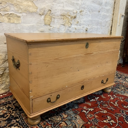 Victorian Pine Blanket Chest/storage Chest Circa 1890 - Now Sold