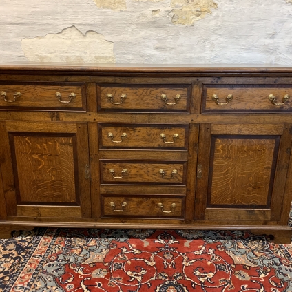 Outstanding Quality Oak & Mahogany Cross Banded Dresser Base/sideboard - Now Sold