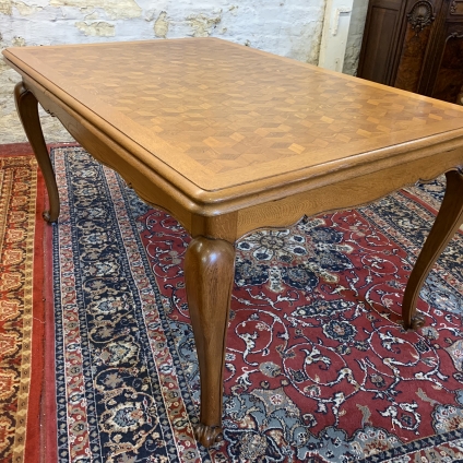 Fantastic Quality French Parquetry Inlaid Top Extending Table
