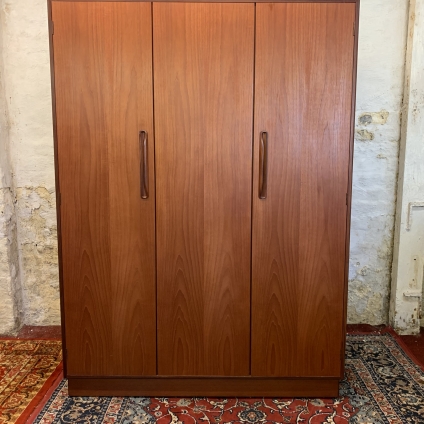 Retro Mid Century Teak Gplan Three Door Wardrobe