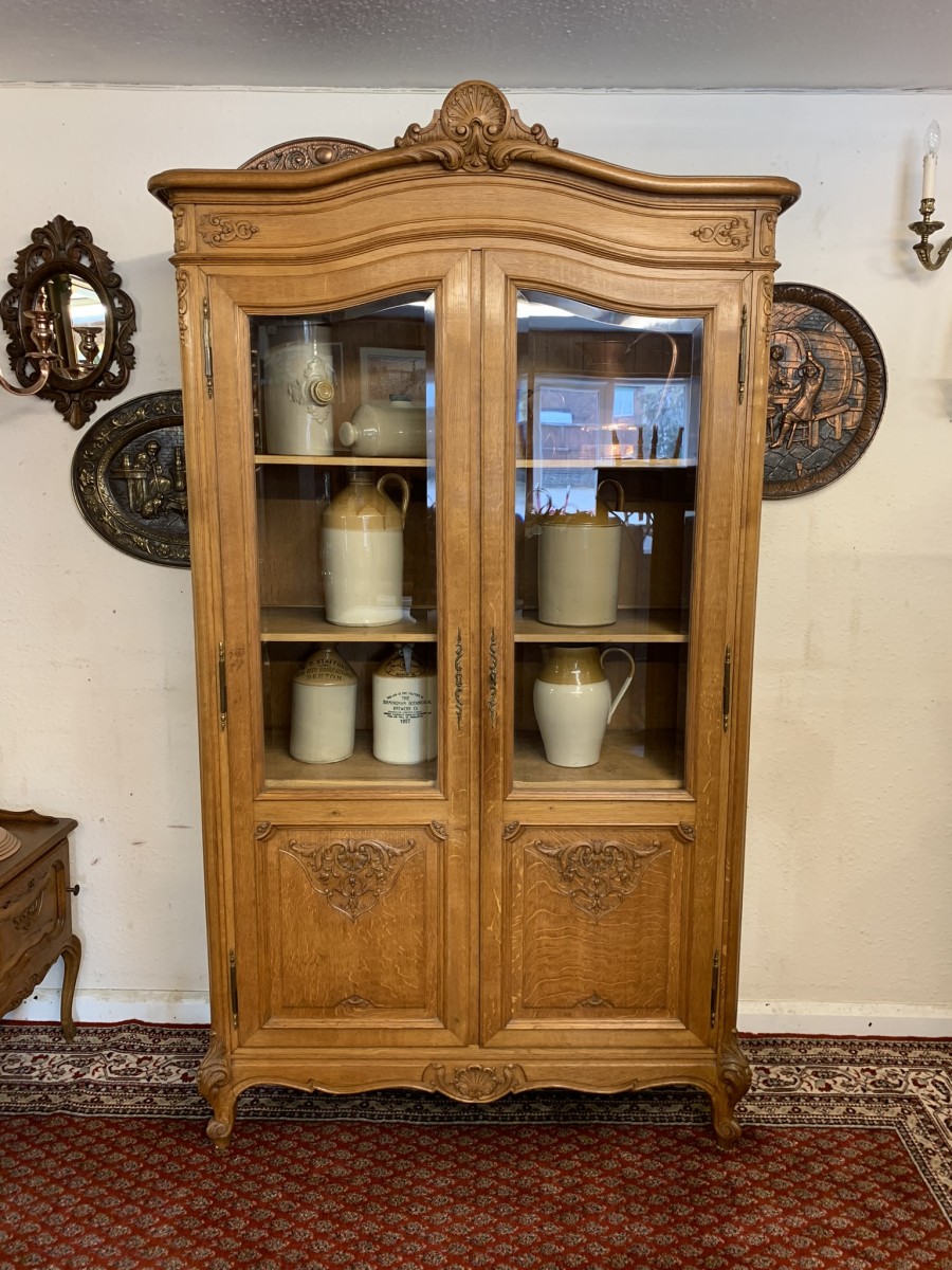 Fabulous Quality French Carved Oak Glazed Cabinet/cupboard Circa 1930 - Image 19