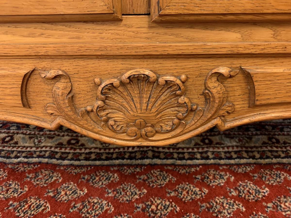 Fabulous Quality French Carved Oak Glazed Cabinet/cupboard Circa 1930 - Image 20