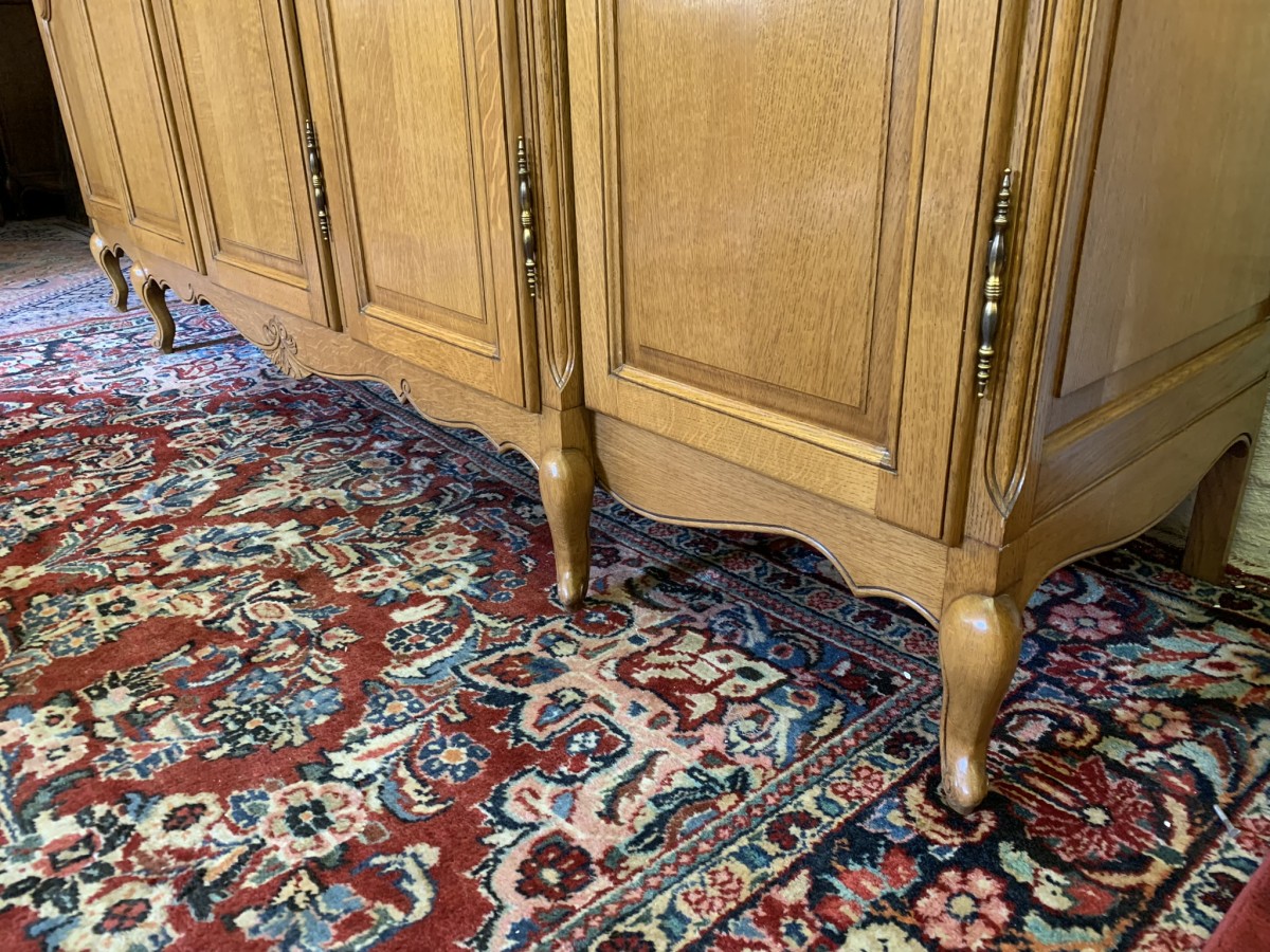 Outstanding Quality French Carved Oak Five Door Breakfront Armoire/wardrobe - Image 3