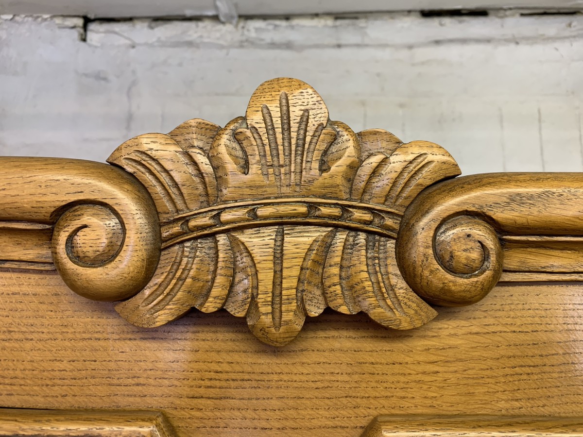 Outstanding Quality French Carved Oak Five Door Breakfront Armoire/wardrobe - Image 5