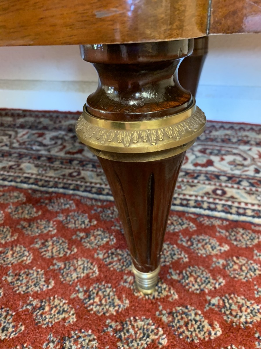 Stunning Antique French Neo Classical Shaped Mahogany Marble Top Credenza - Image 17