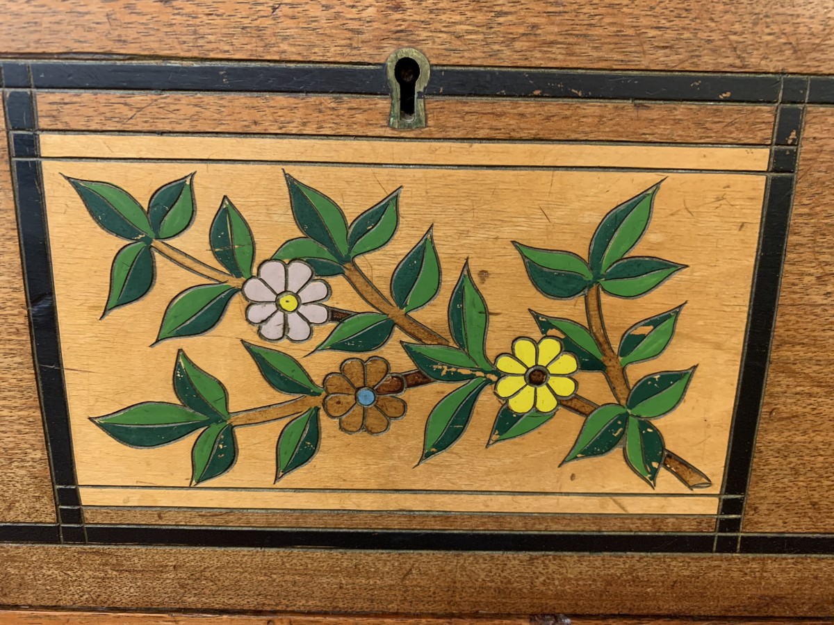 Stunning Antique Walnut Arts And Crafts Chest Of Drawers Circa 1895 - Image 11