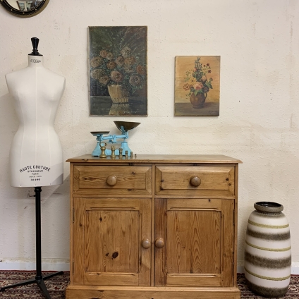 Fabulous Pine Two Drawer Two Door Cupboard