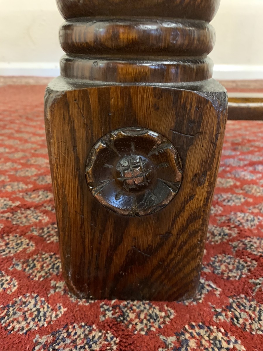 Fantastic Quality Royal Oak Refectory Table And Six Ladderback Chairs - Image 12