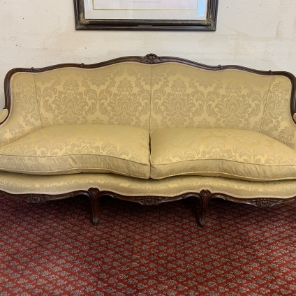 Fabulous French Antique Carved Oak Sofa/settee Circa 1920