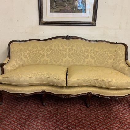 Fabulous French Antique Carved Oak Sofa/settee