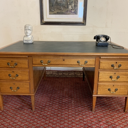 Large Walnut Mid Century Desk By Cookes Of Finsbury Ltd London