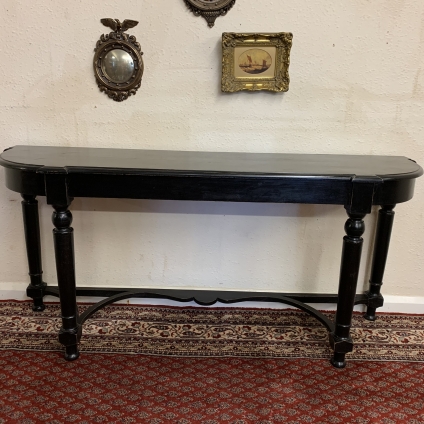 Stunning Antique Black French Shaped Console Circa 1920