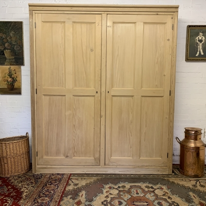 Large Antique Pine Two Door Cupboard Circa 1890