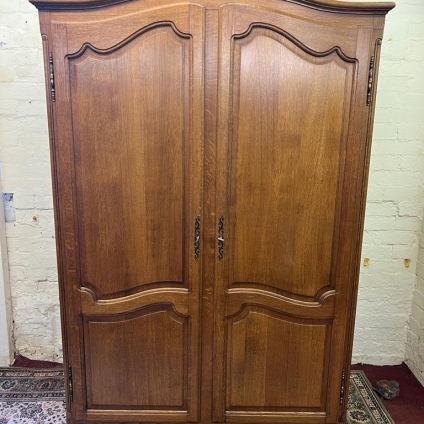 Fantastic French Carved Oak Two-door Armoire/wardrobe