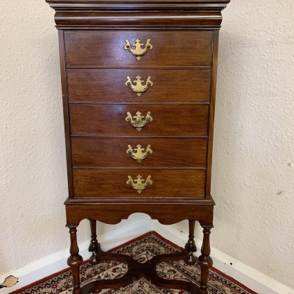 Outstanding Quality Mahogany Five Drawer Music Cabinet